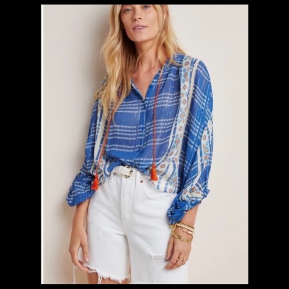 SOLD ON CROSS POST NWT Anthro blouse, sz S - Picture 2 of 11